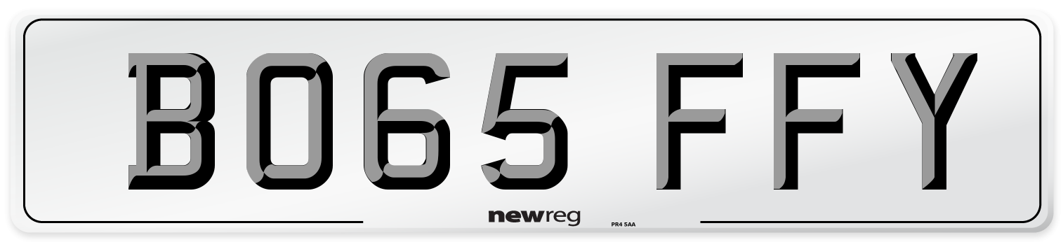BO65 FFY Number Plate from New Reg